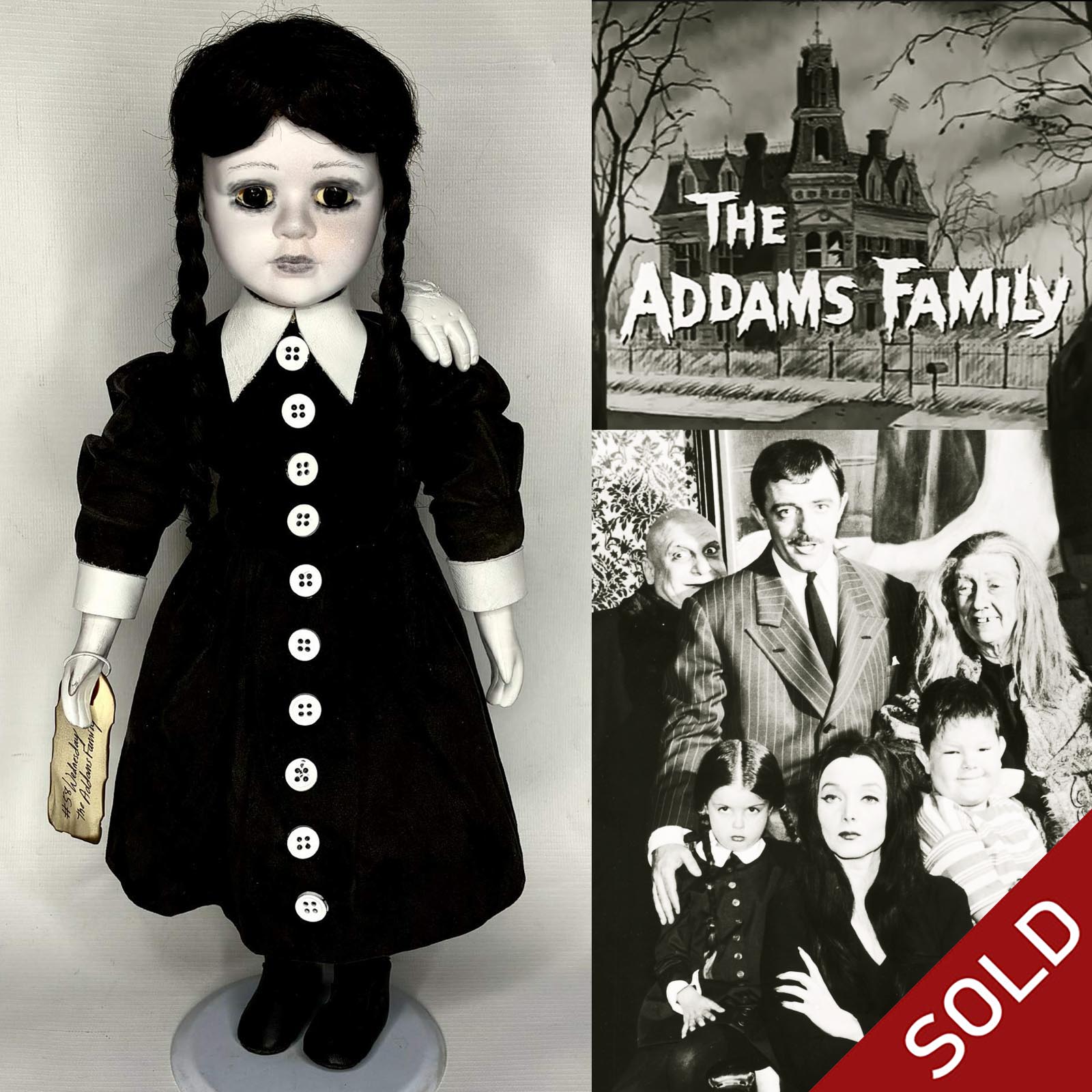 Wednesday Addams The Addams Family Character Doll by Erika's Emporium