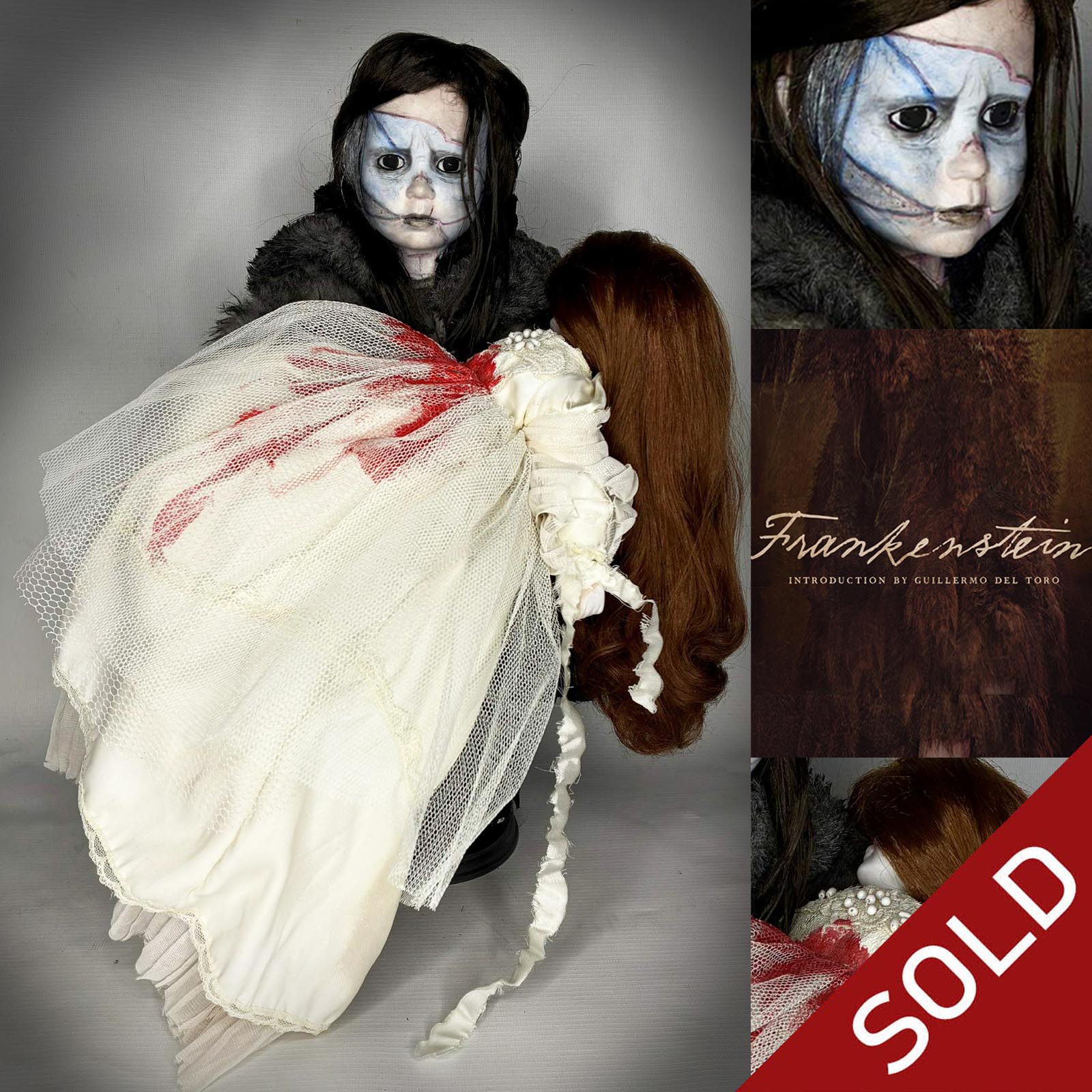 Creature & Elizabeth Frankenstein Doll Guillermo del Toro Doll by Erika's Emporium