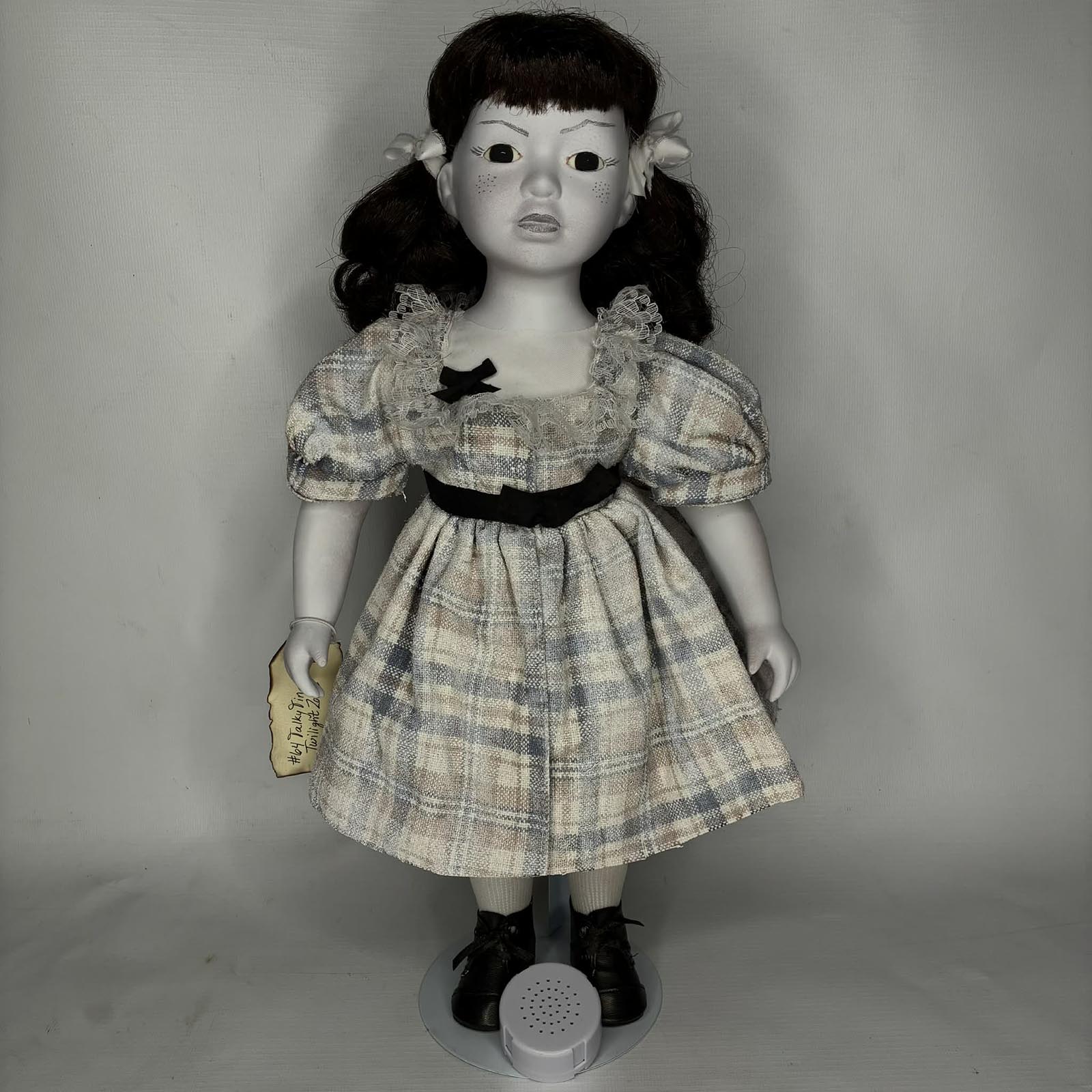 Twilight Zone Talky Tina doll from Erika's Emporium, creepy dolls for sale.