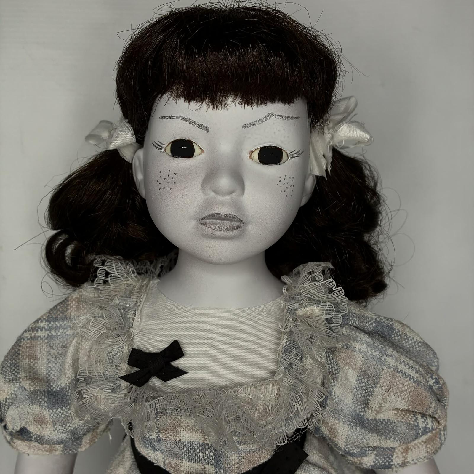 Creepy talking doll with phrases by Erika's Emporium, creepy dolls for sale.