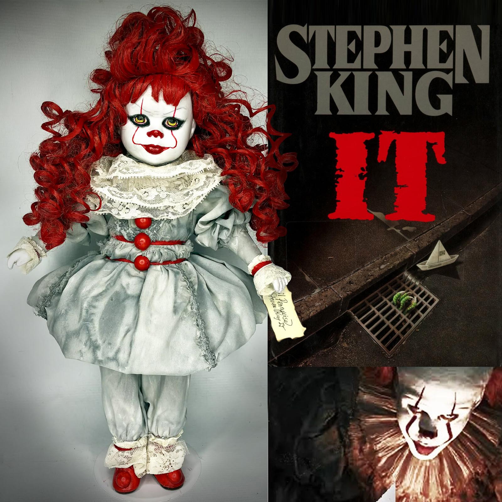 Pennywise IT Stephen King Horror Movie Character Doll by Erika's Emporium