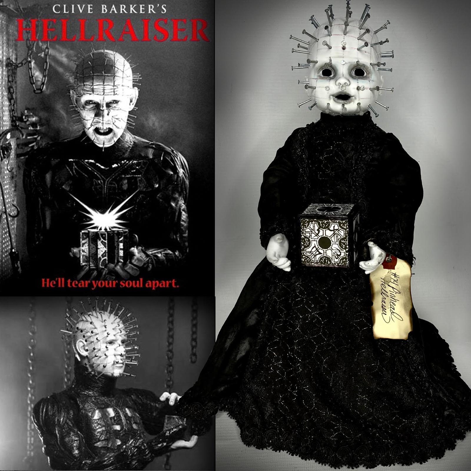 Hellraiser Pinhead Horror Movie Character Doll by Erika's Emporium