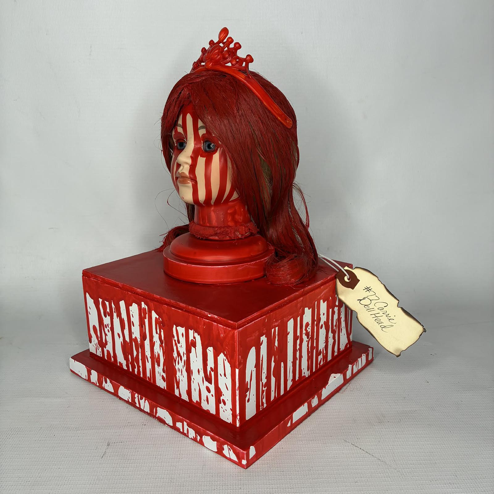 Dark art doll head box inspired by Carrie