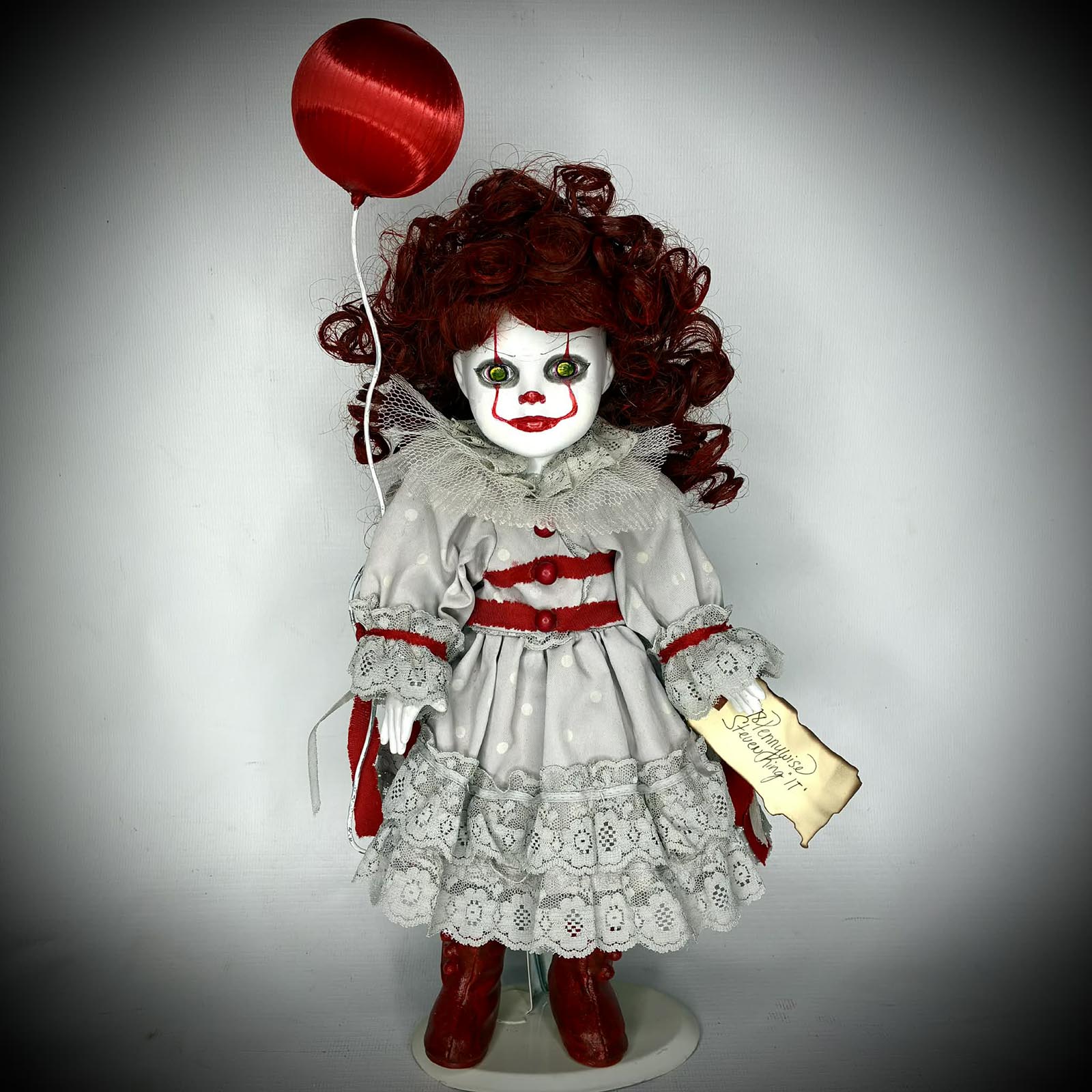 Handmade Pennywise horror movie character doll
