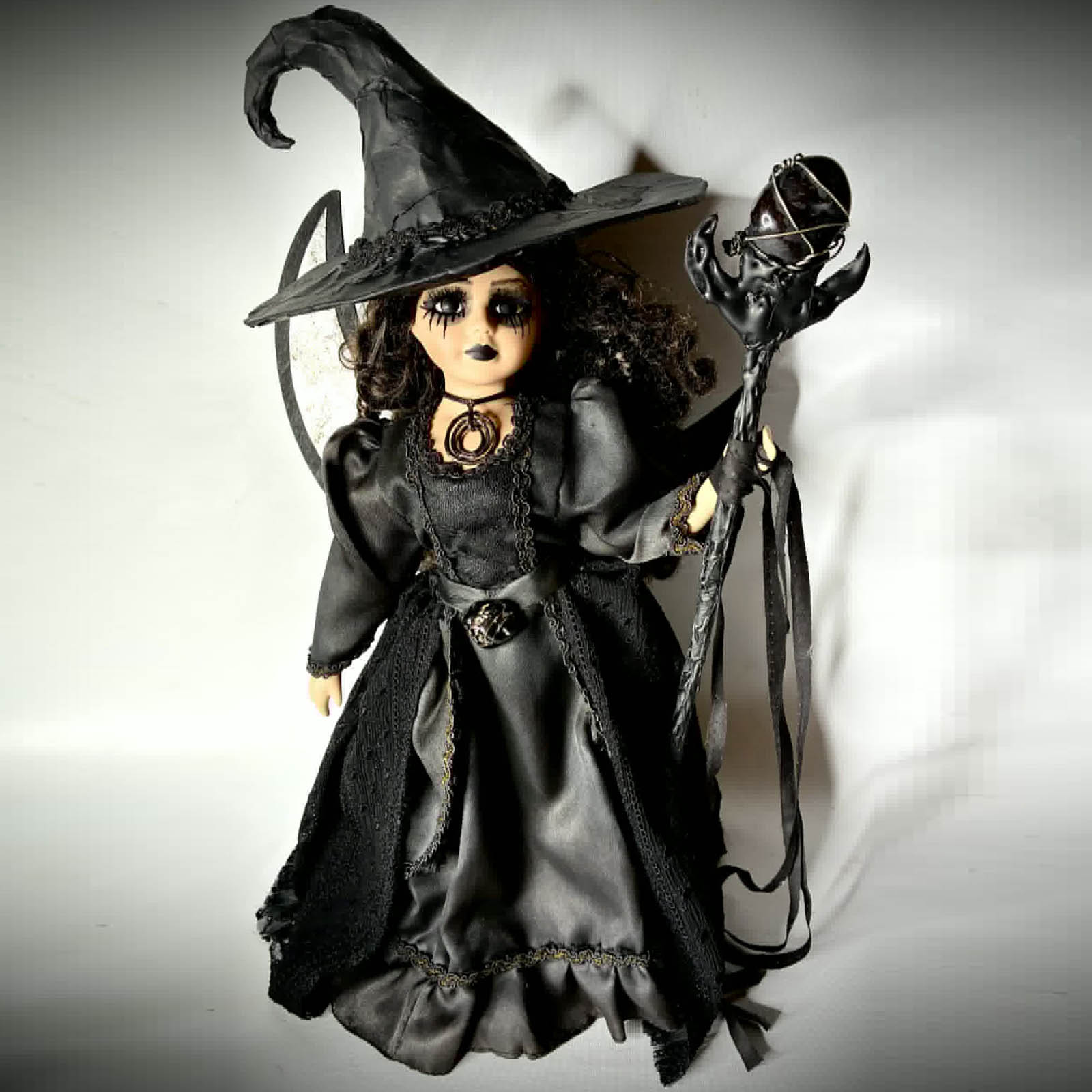 Creepy Witch Doll Dark Art Collectible Handmade By Erika's Emporium