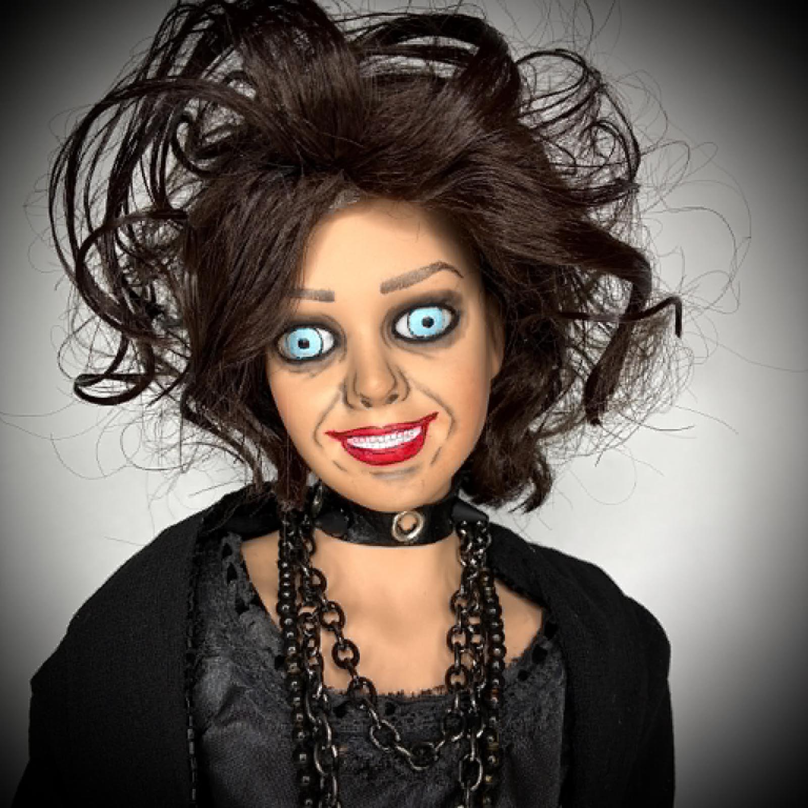 Handmade Nancy Downs horror movie character doll